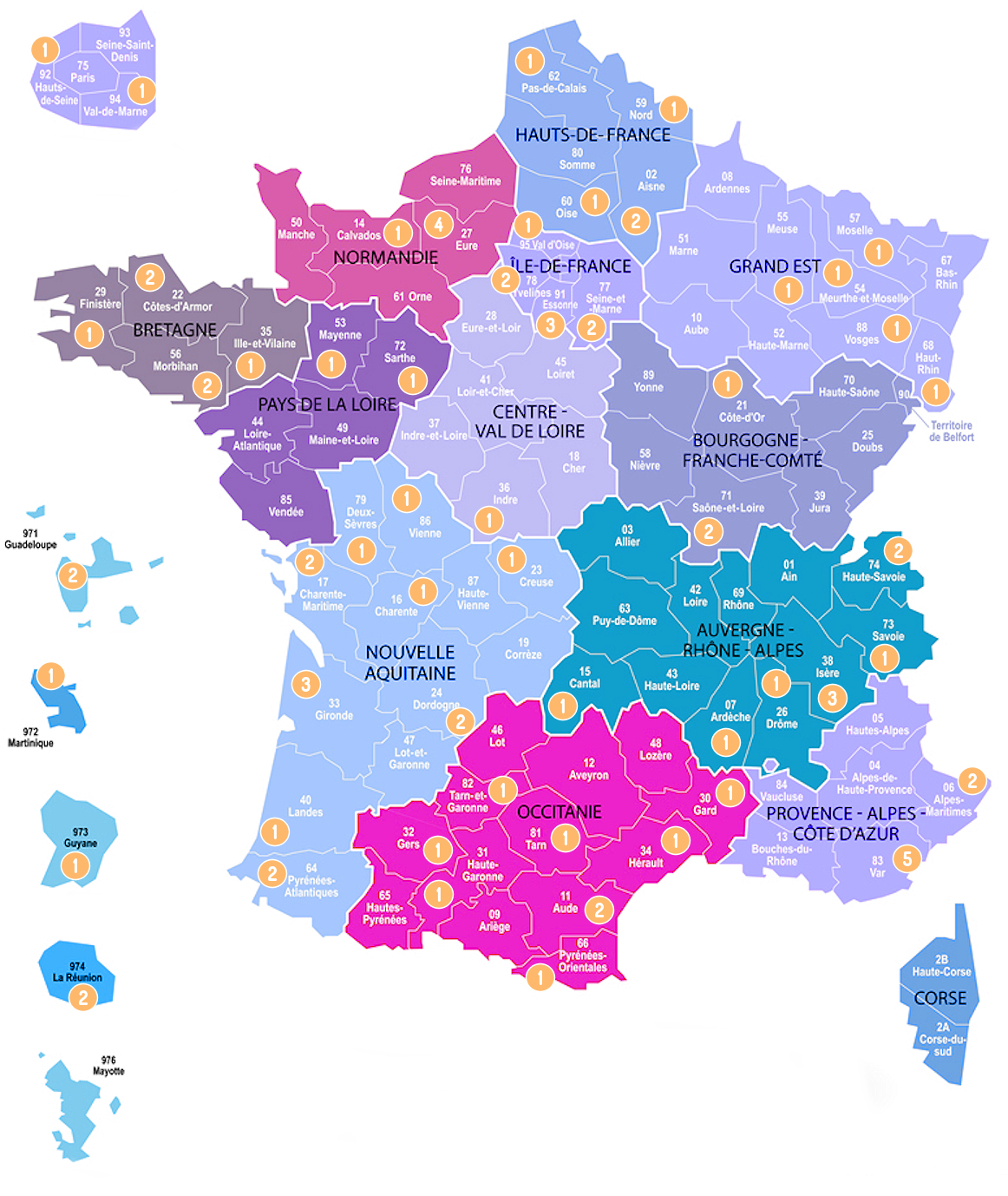 Carte de France des Etudiant(e)s I AM